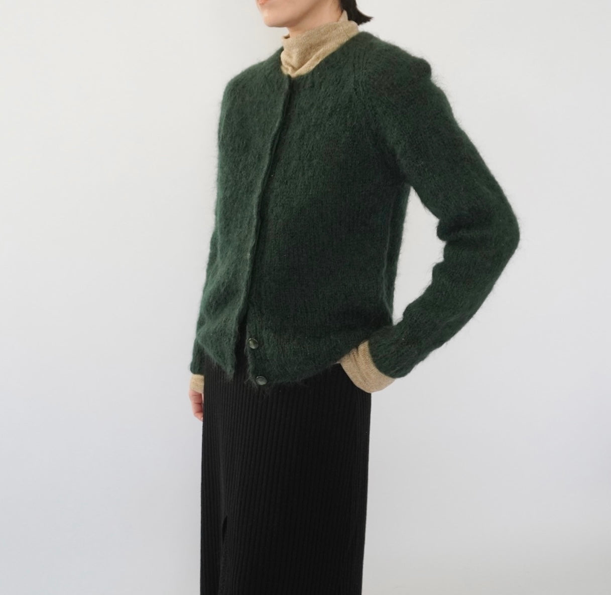 60s Green Mohair Cardigan