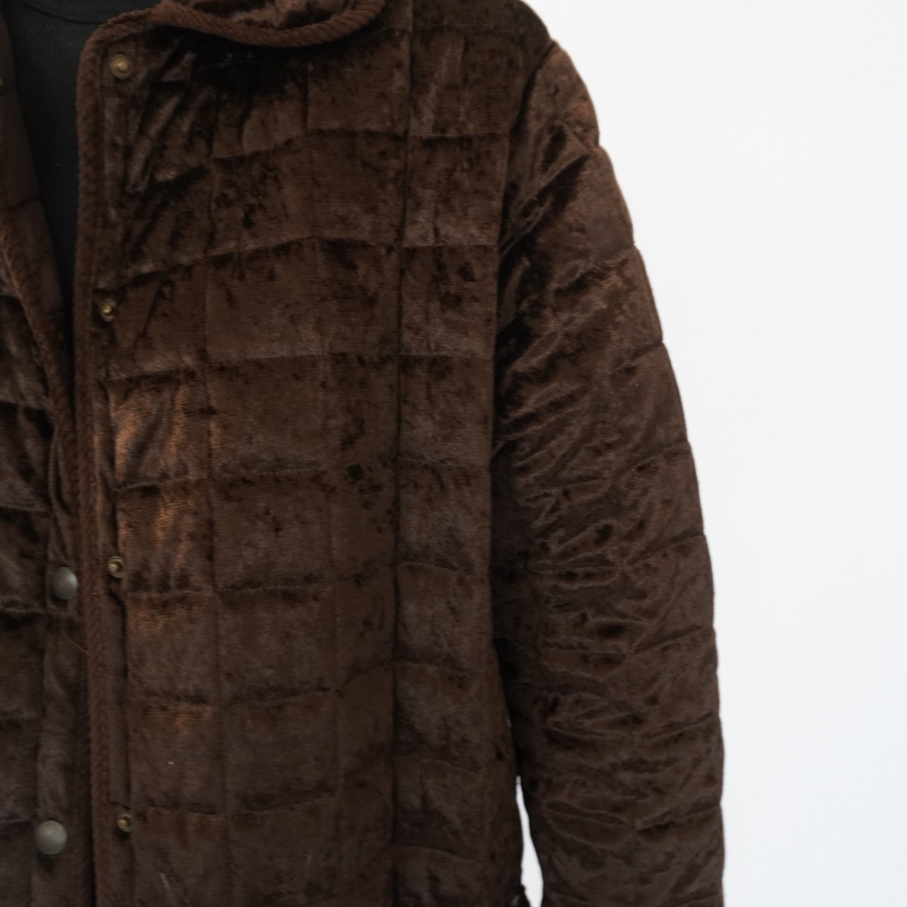 90s Velour Quilted Jacket Made in Italy