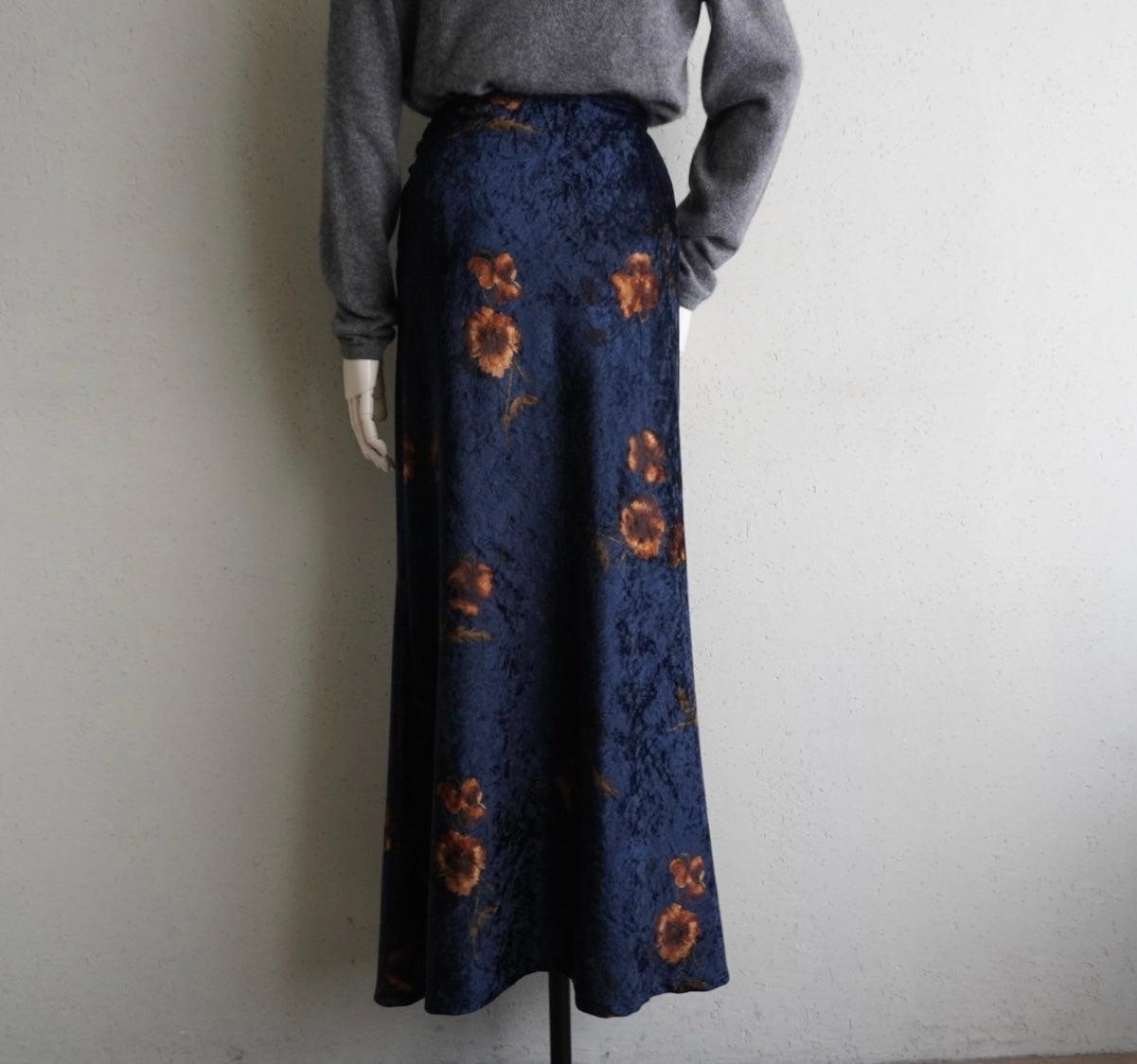 90s Printed Velor Skirt Made in Italy