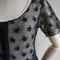 90s Black Lace Blouse