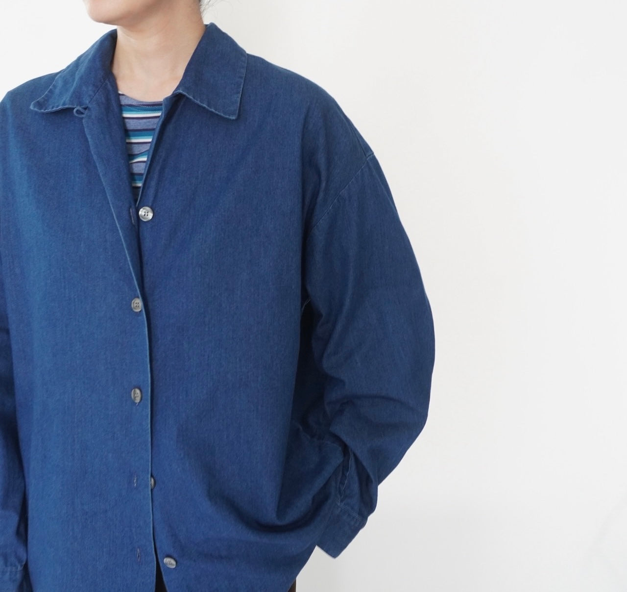 80s "ANNE KLEIN" Denim Shirt