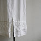 90s Linen×Crochet Maxi Dress Made in USA