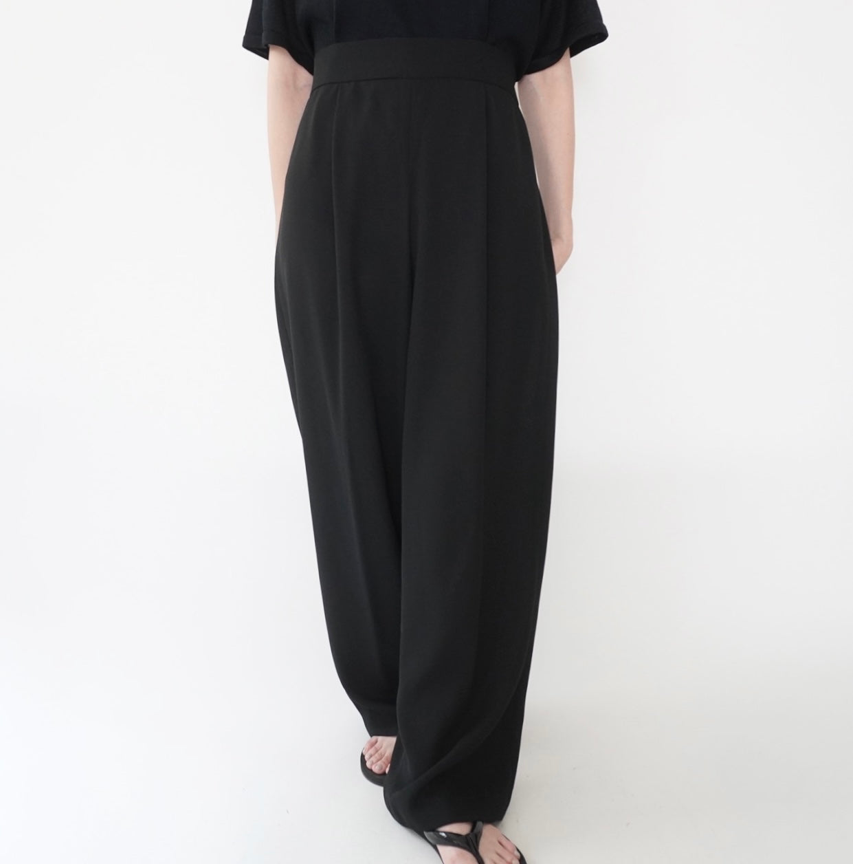 90s Black Wide Pants