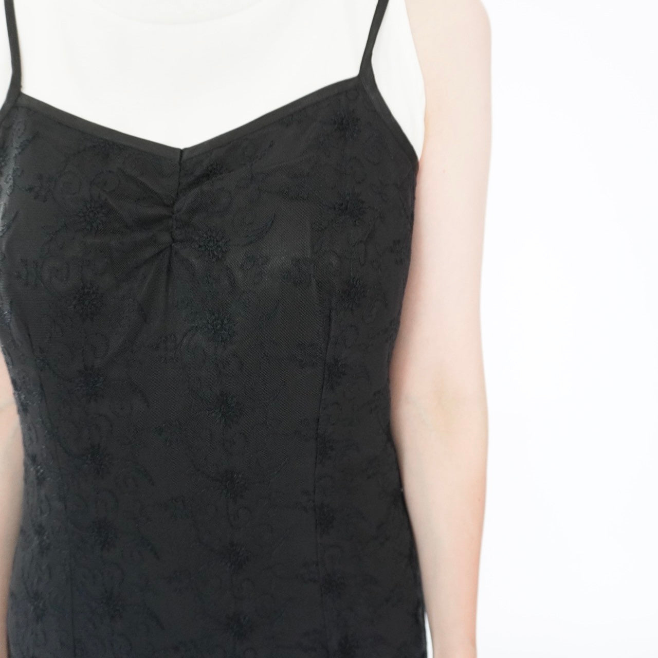 90s EURO Lace Design  Maxi Dress