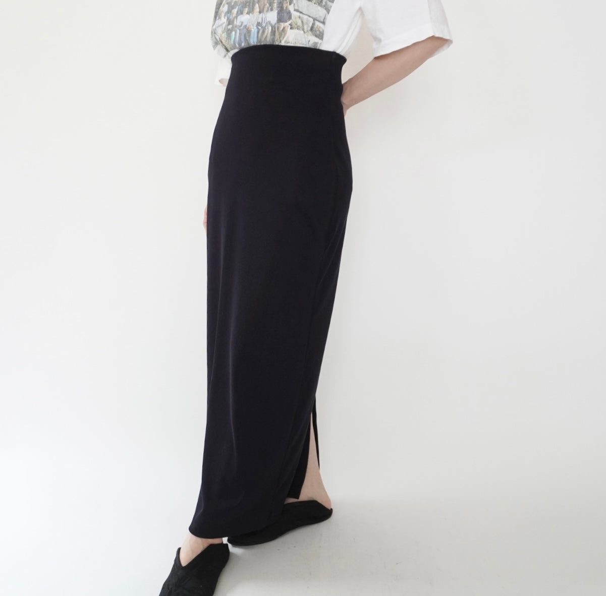80s EURO Navy Skirt