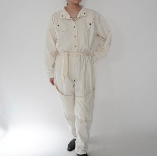 80s EURO Design Ivory Jumpsuit