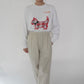 90s Printed Long T-shirt Made in USA