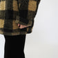 90s EURO Plaid Fleece Top