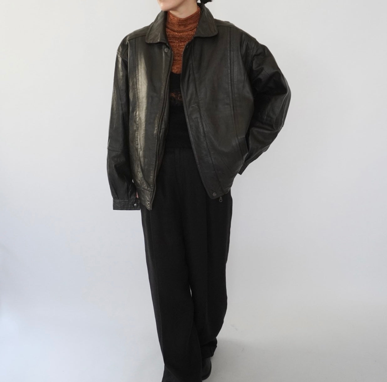90s Leather Jacket Made in France