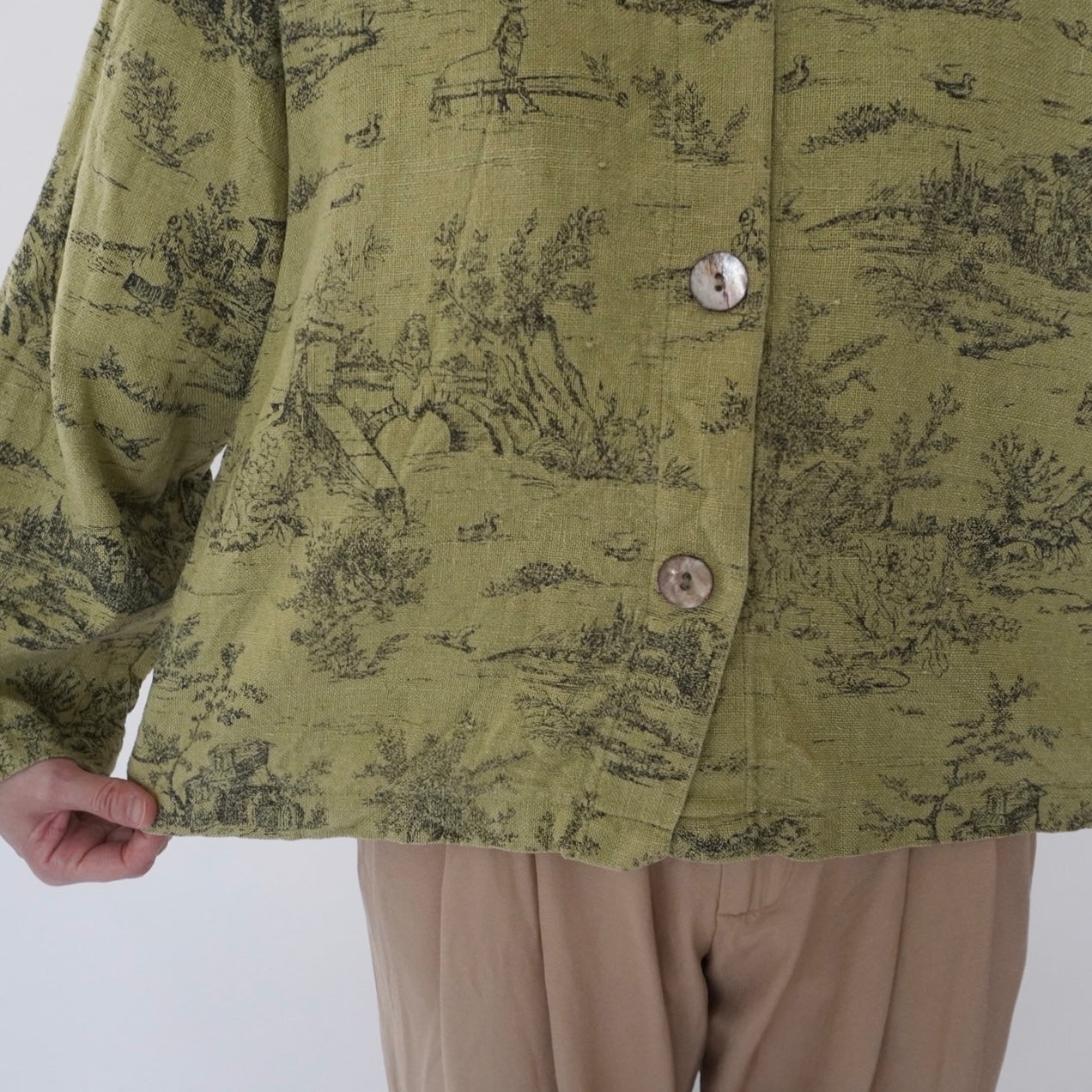90s Pattern Shirt Jacket Made in USA