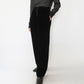 90s Black Velour Wide Pants