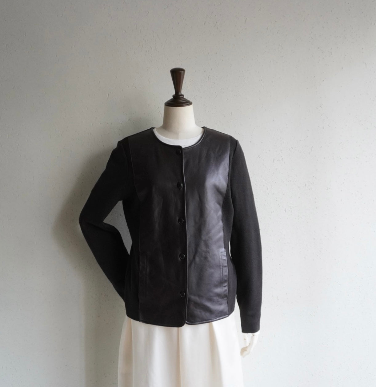 90s Faux Leather Top,Cardigan