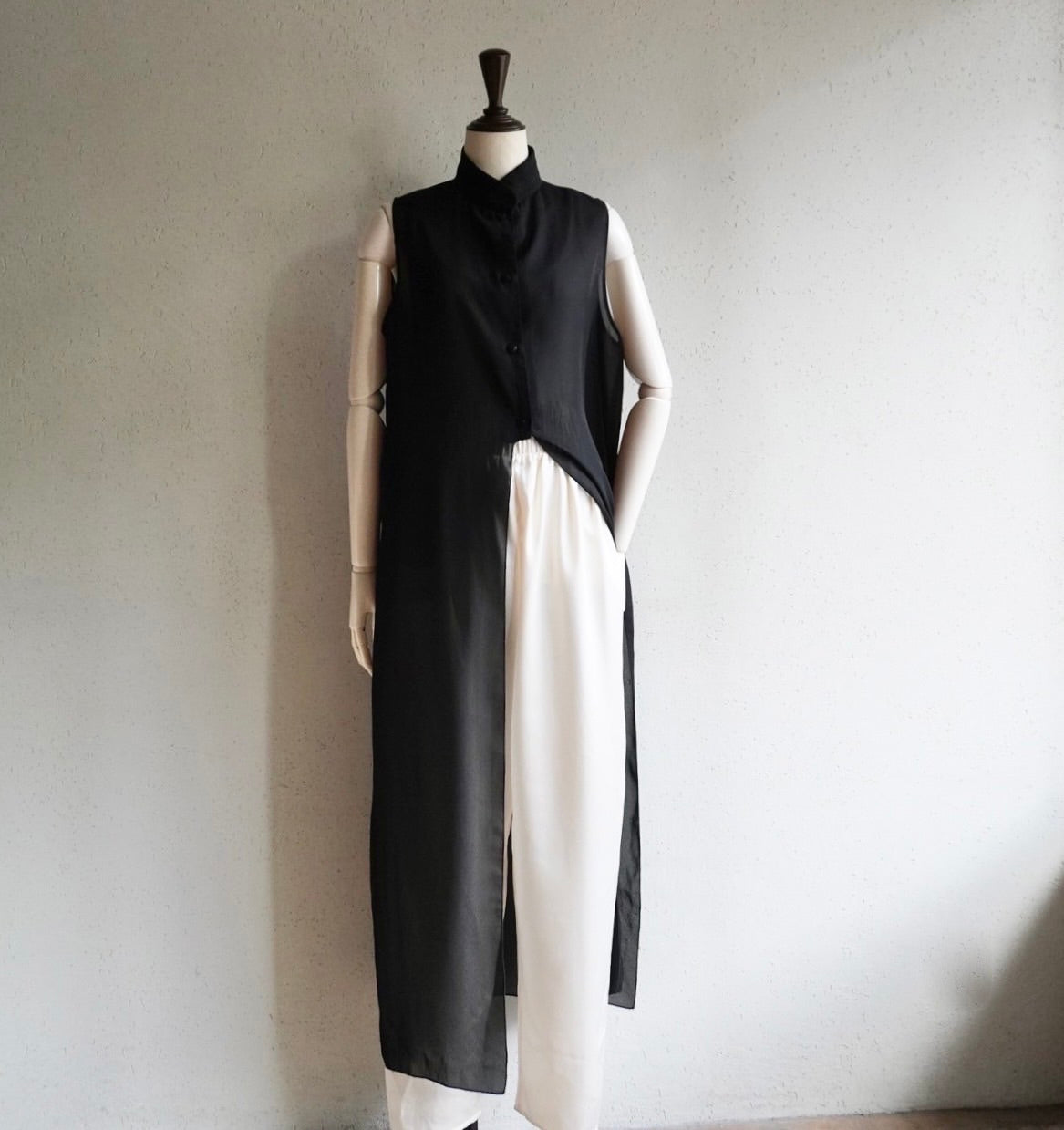90s Sheer Dress,Long Vest Made in Italy