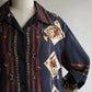 90s Printed Silk Shirt