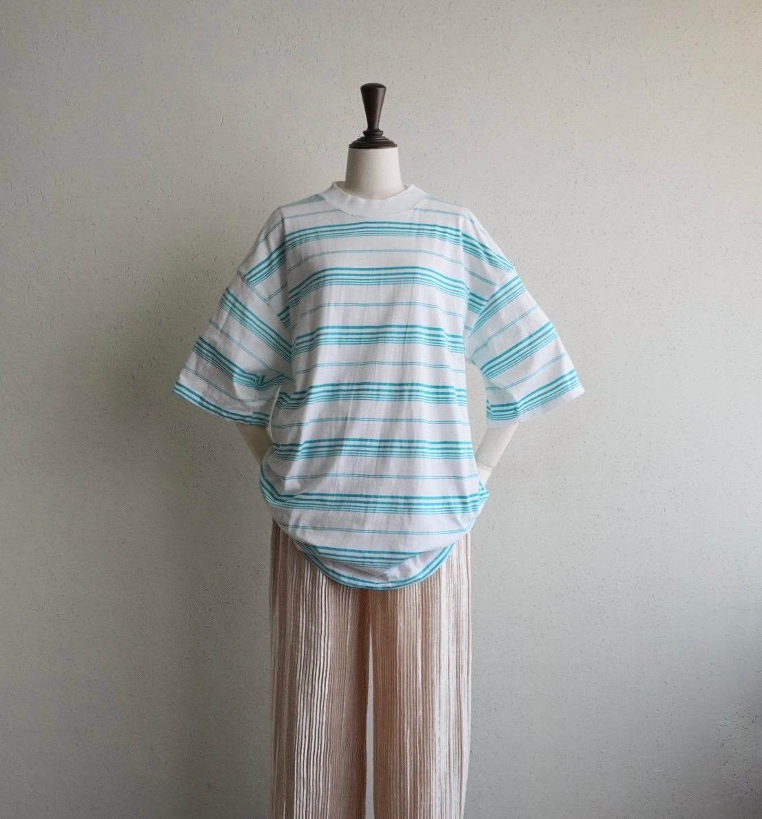 90s EURO Striped Printed T-shirt