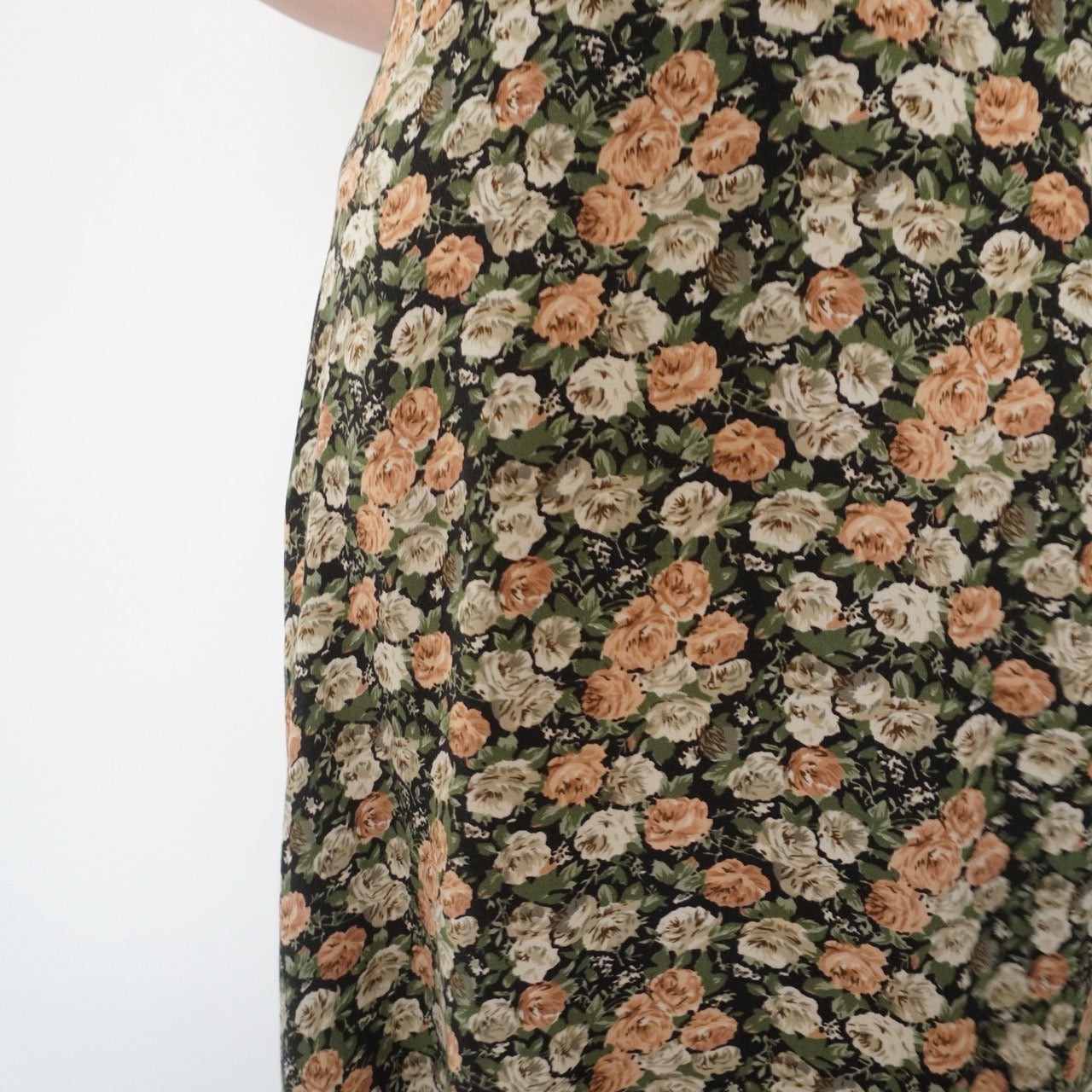 80s Floral Print Skirt Made in USA