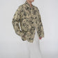 90s Floral Print Linen Shirt,Jacket Made in USA