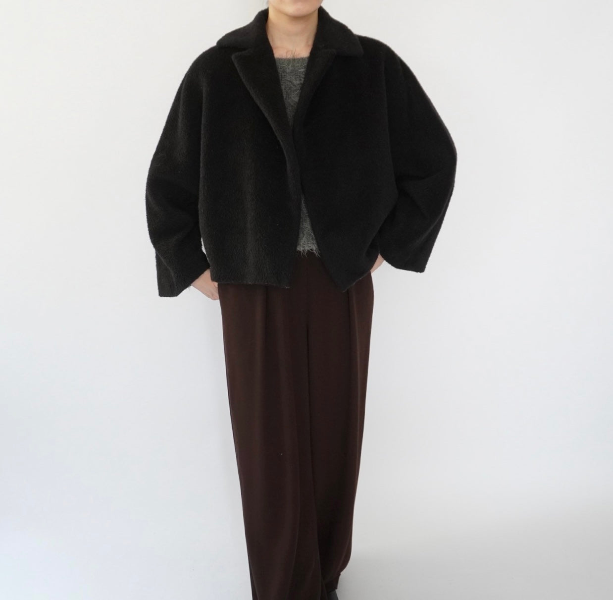 90s Shaggy Mohair Jacket  Made in Italy