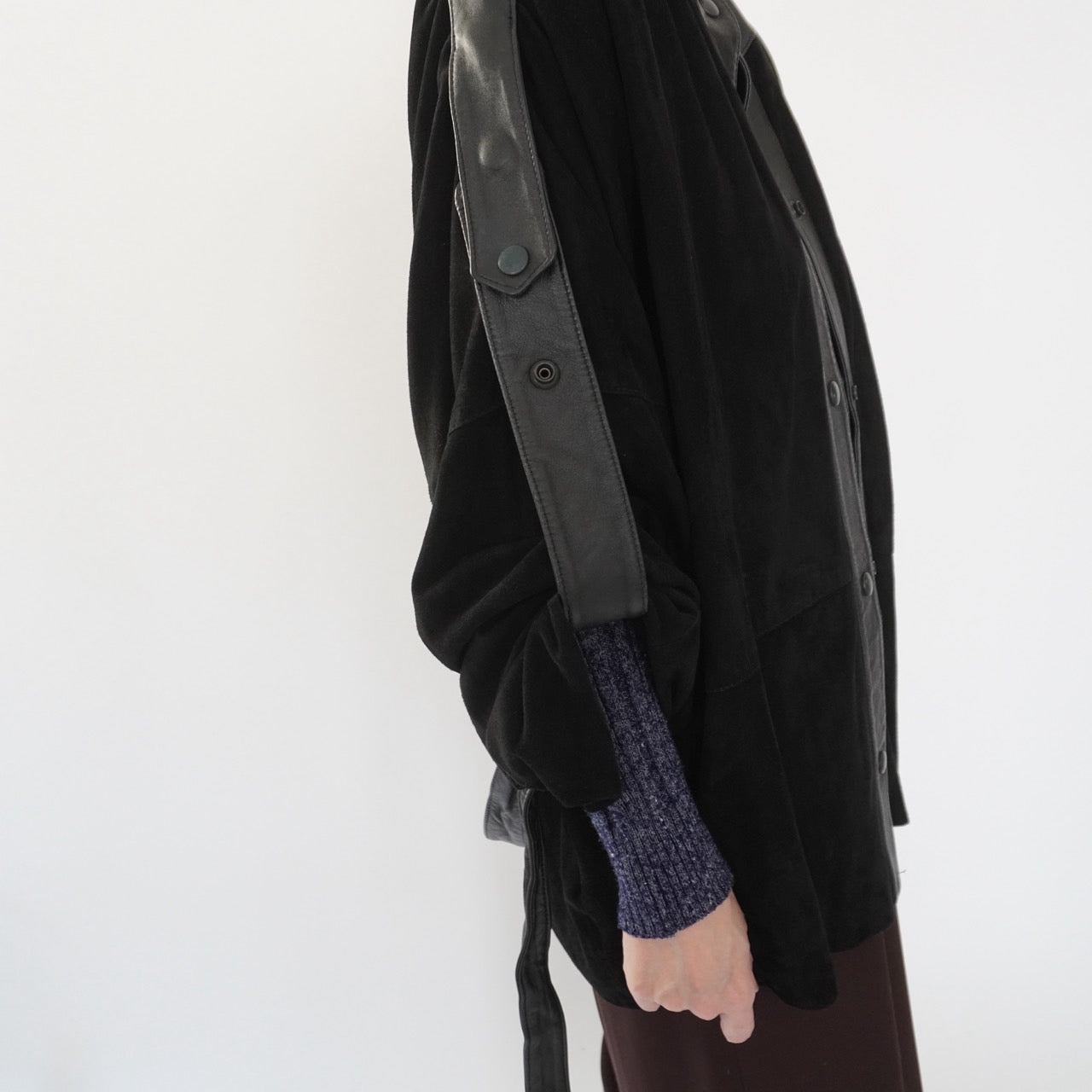 80s EURO Design Suede x Leather Jacket