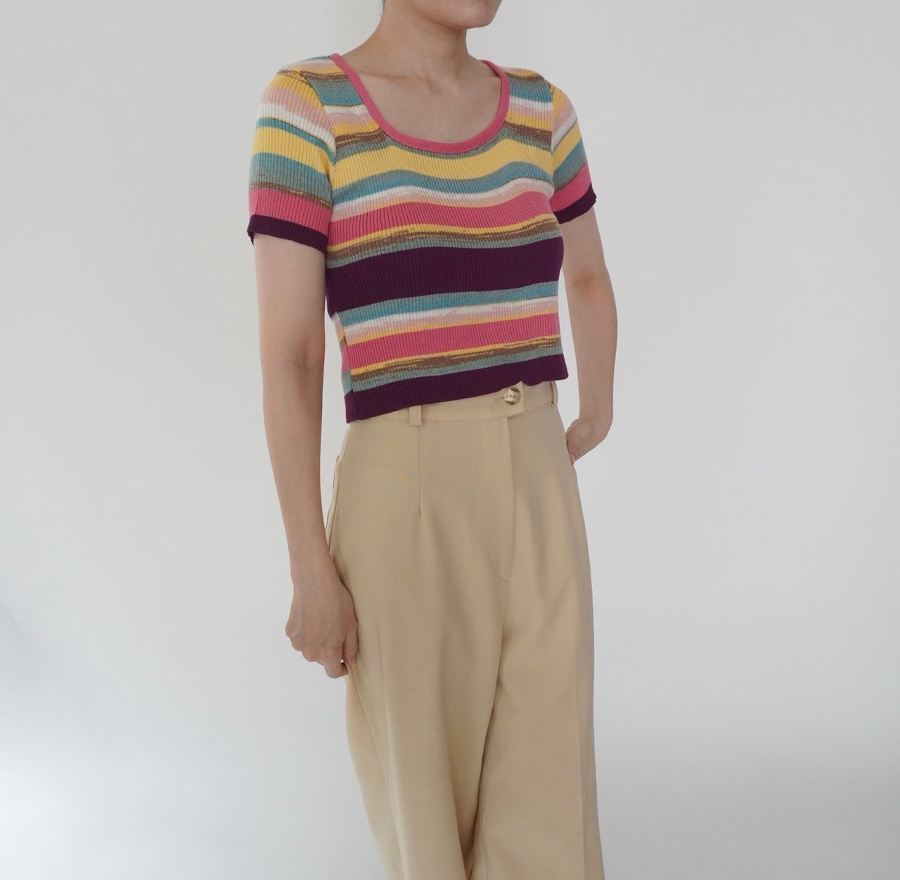 90s Multi Striped Top