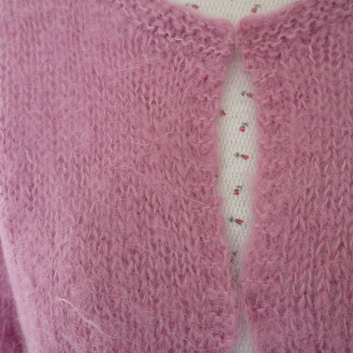 80s Pink Knit Cardigan