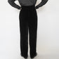 90s Black Velour Wide Pants