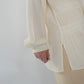 90s Pleated Design Shirt