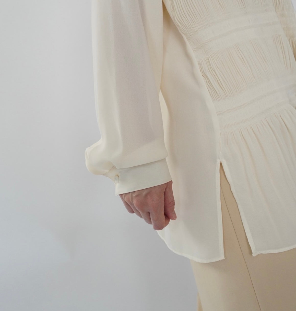 90s Pleated Design Shirt