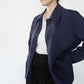 90s Navy Linen Jacket