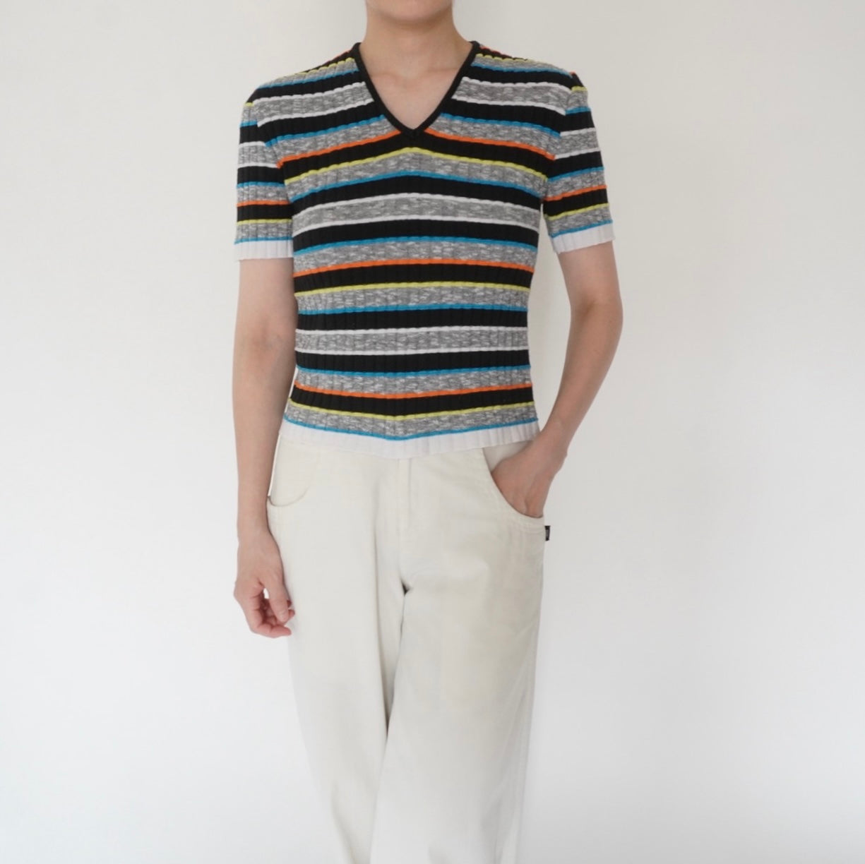 90s Striped Top Made in Italy