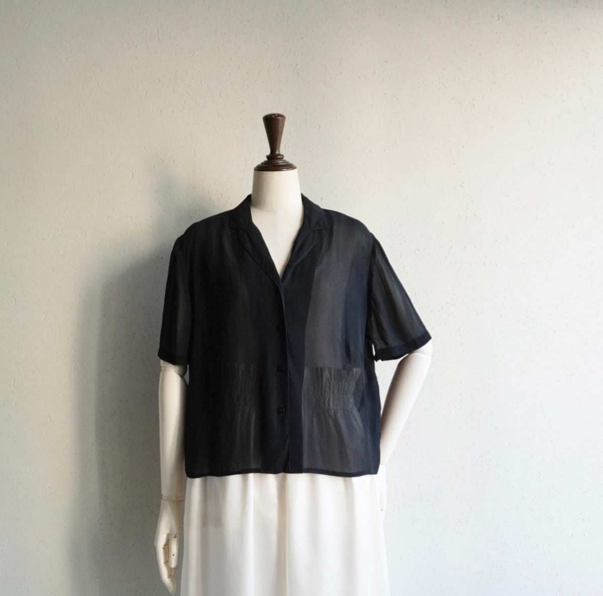 90s EURO Black Sheer Shirt