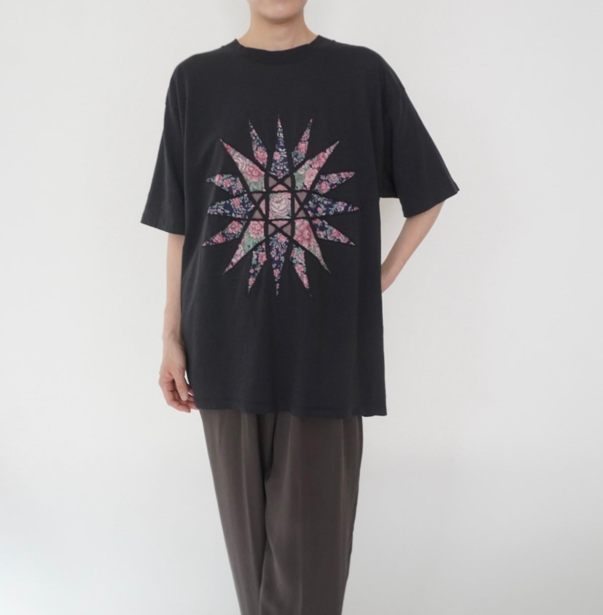 80s Patchwork Design T-shirt