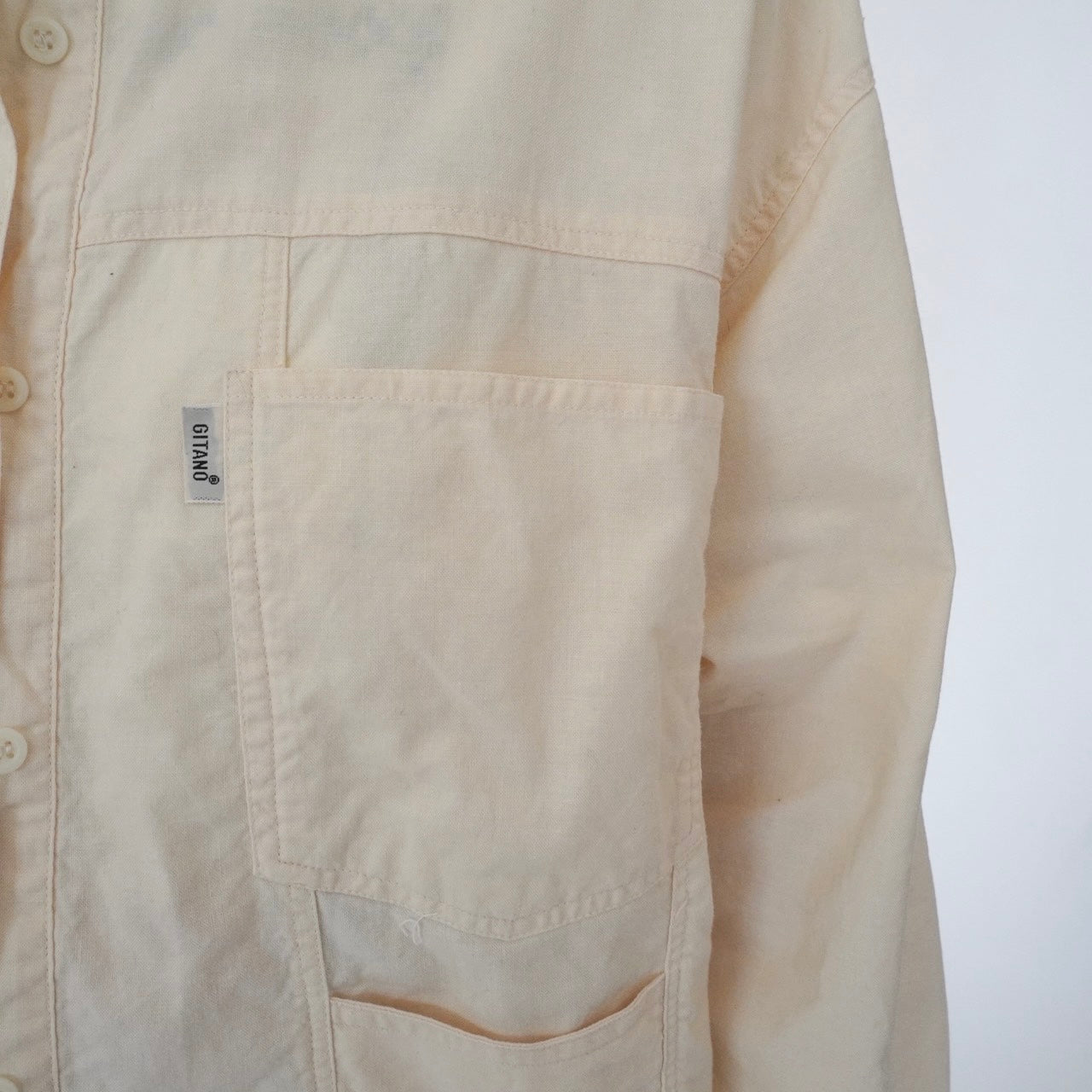 90s Ivory Cotton Shirt