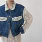 90s Crochet Denim Jacket