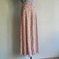 80s Floral Print Maxi Skirt Made in USA