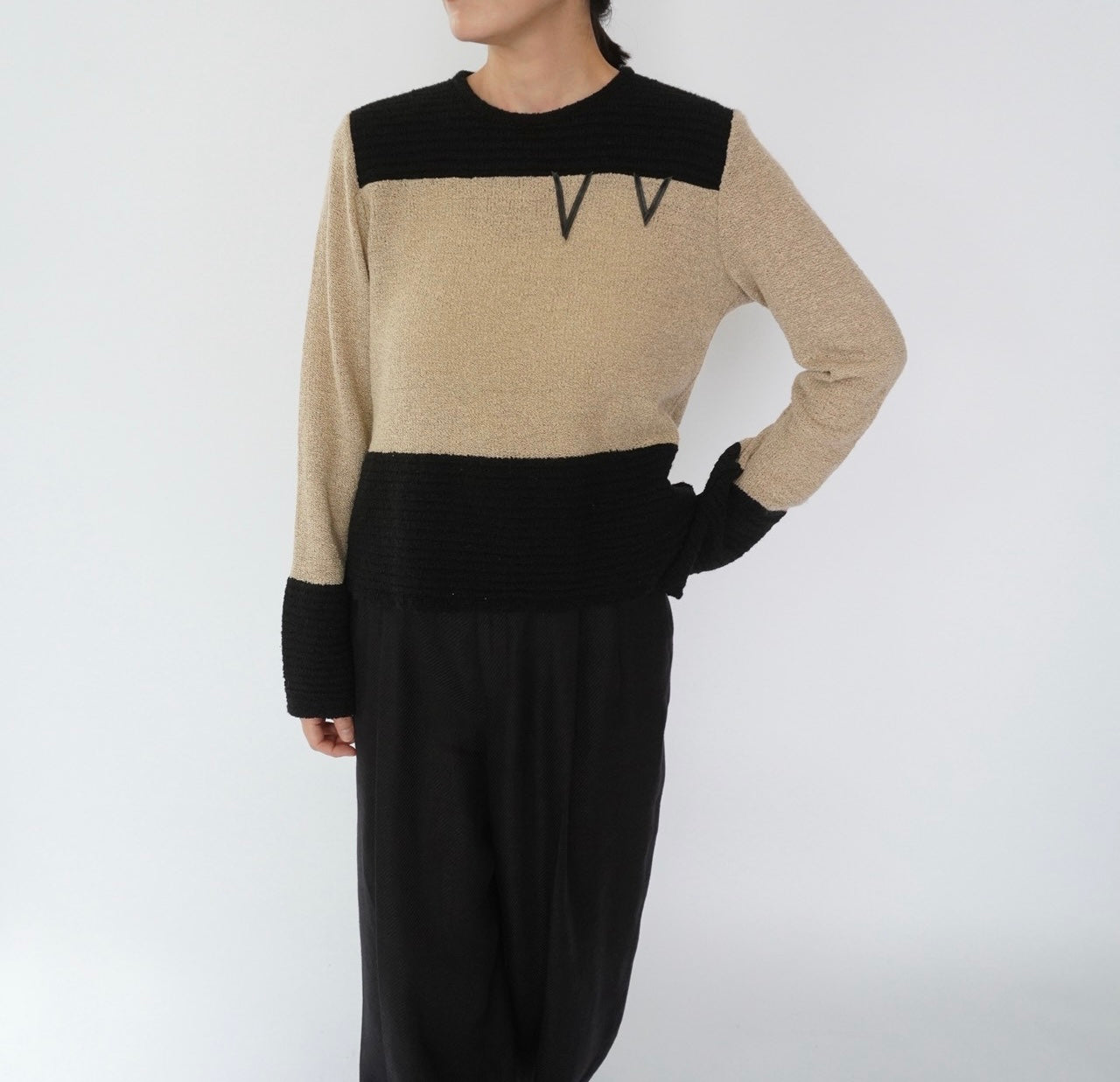 90s Two Tone Design Top