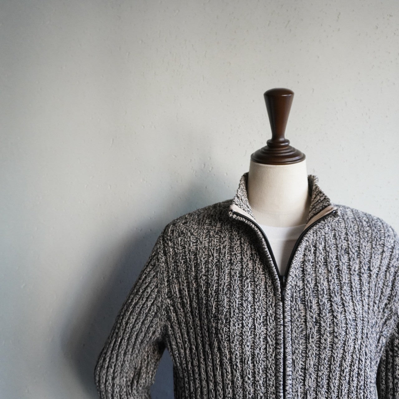 90s Cotton Knit Zip Top