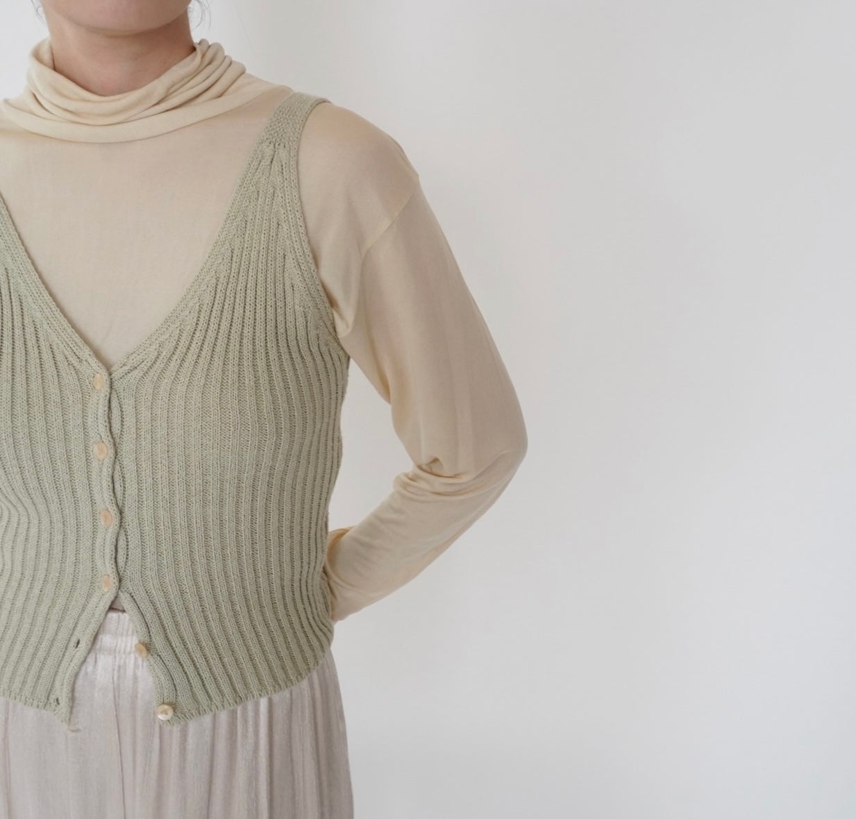 90s Ribbed Top Made in Italy