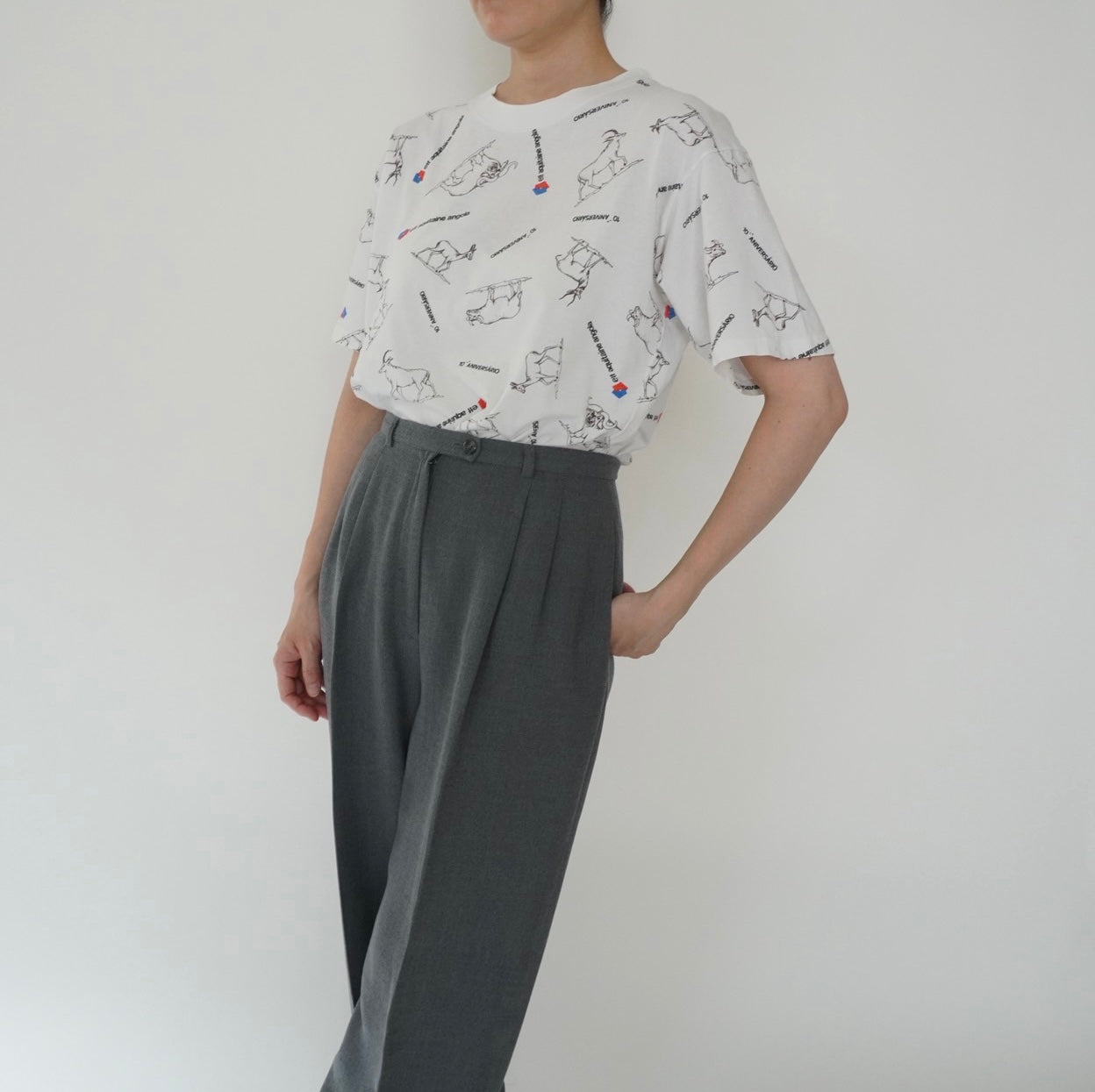 90s Printed T-shirt Made in France