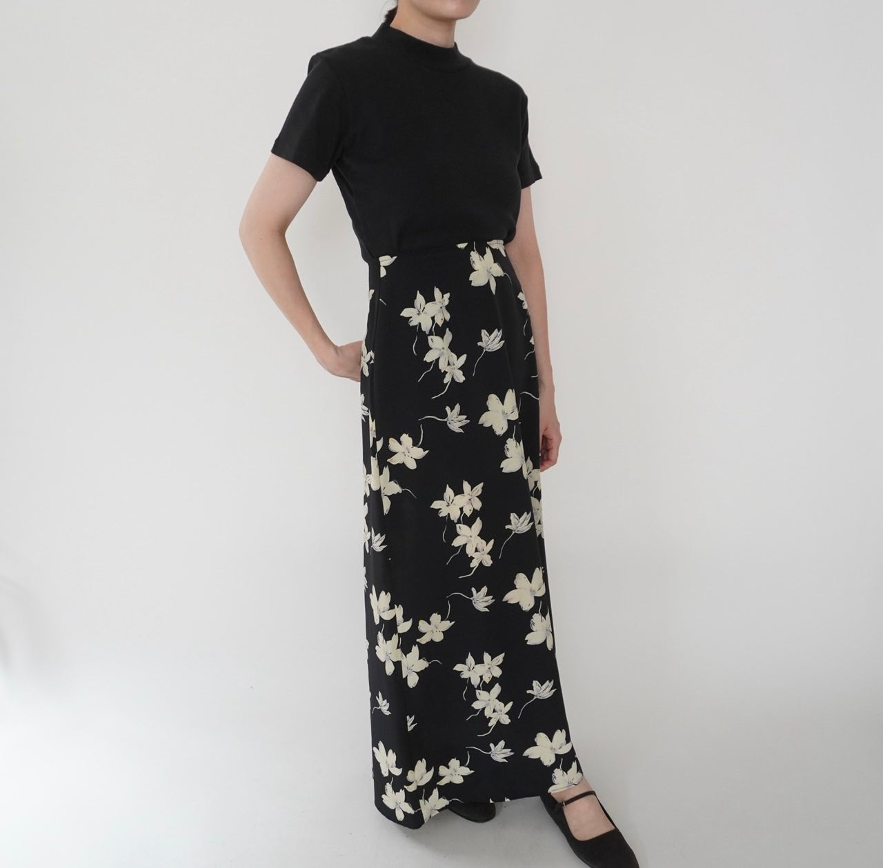 90s Flower Pattern Skirt Made in Canada