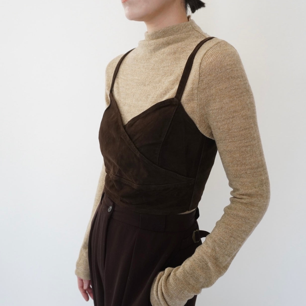 90s EURO Suede Camisole Top