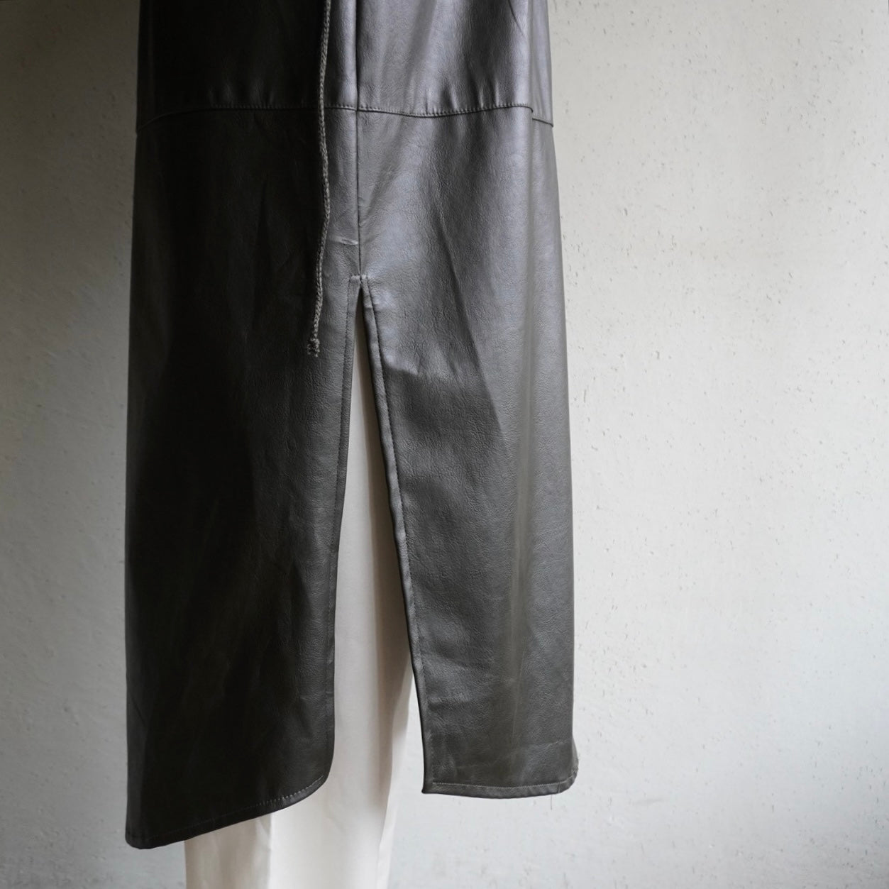 90s Faux Leather Dress Made in Italy