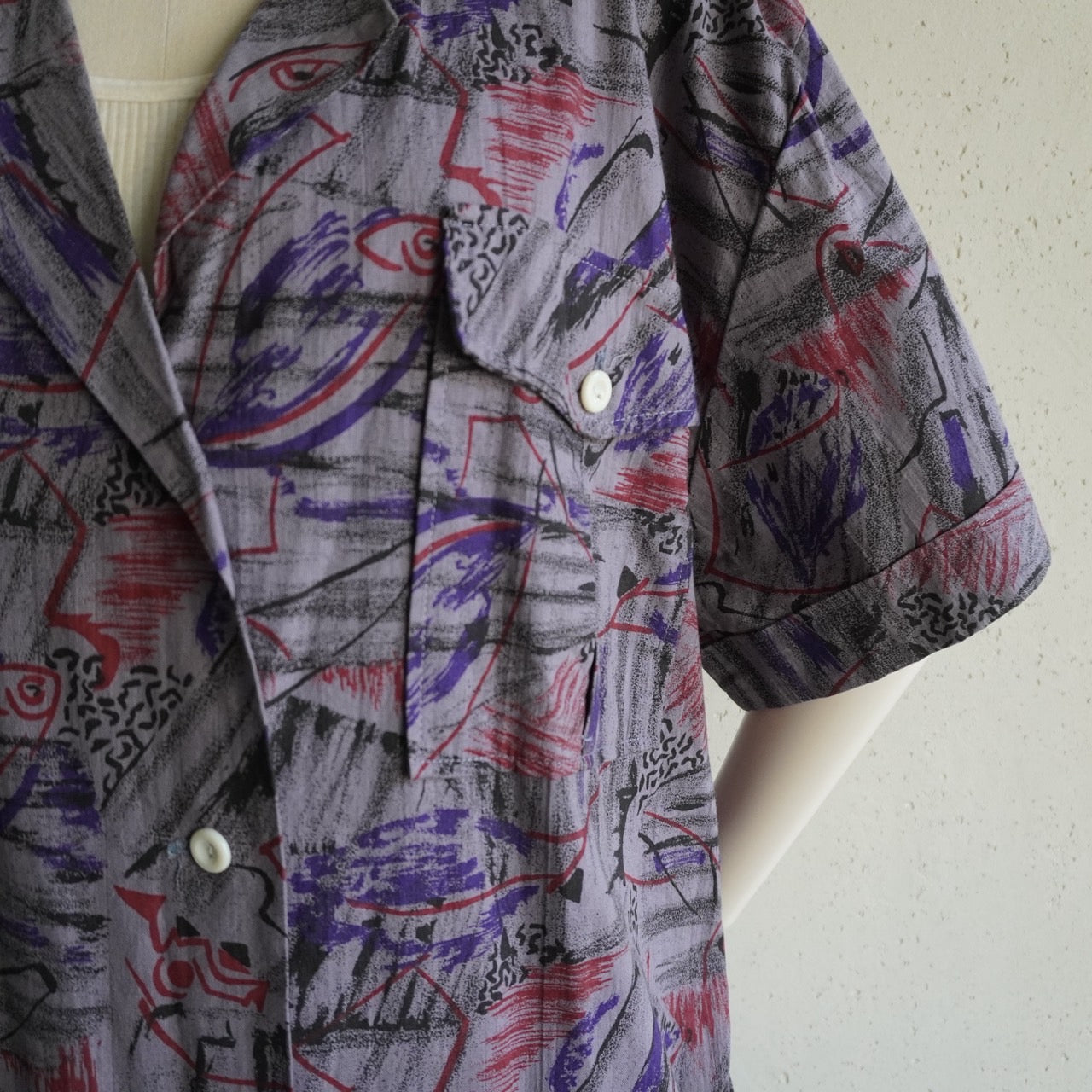 80s EURO Printed Dress