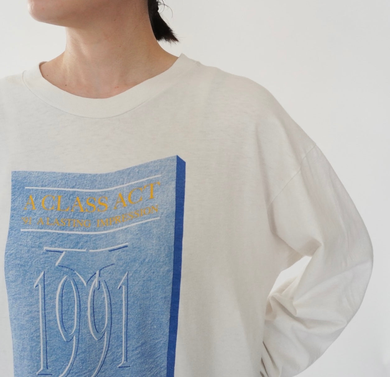 90s Printed Long Sleeves T-shirt Made in USA