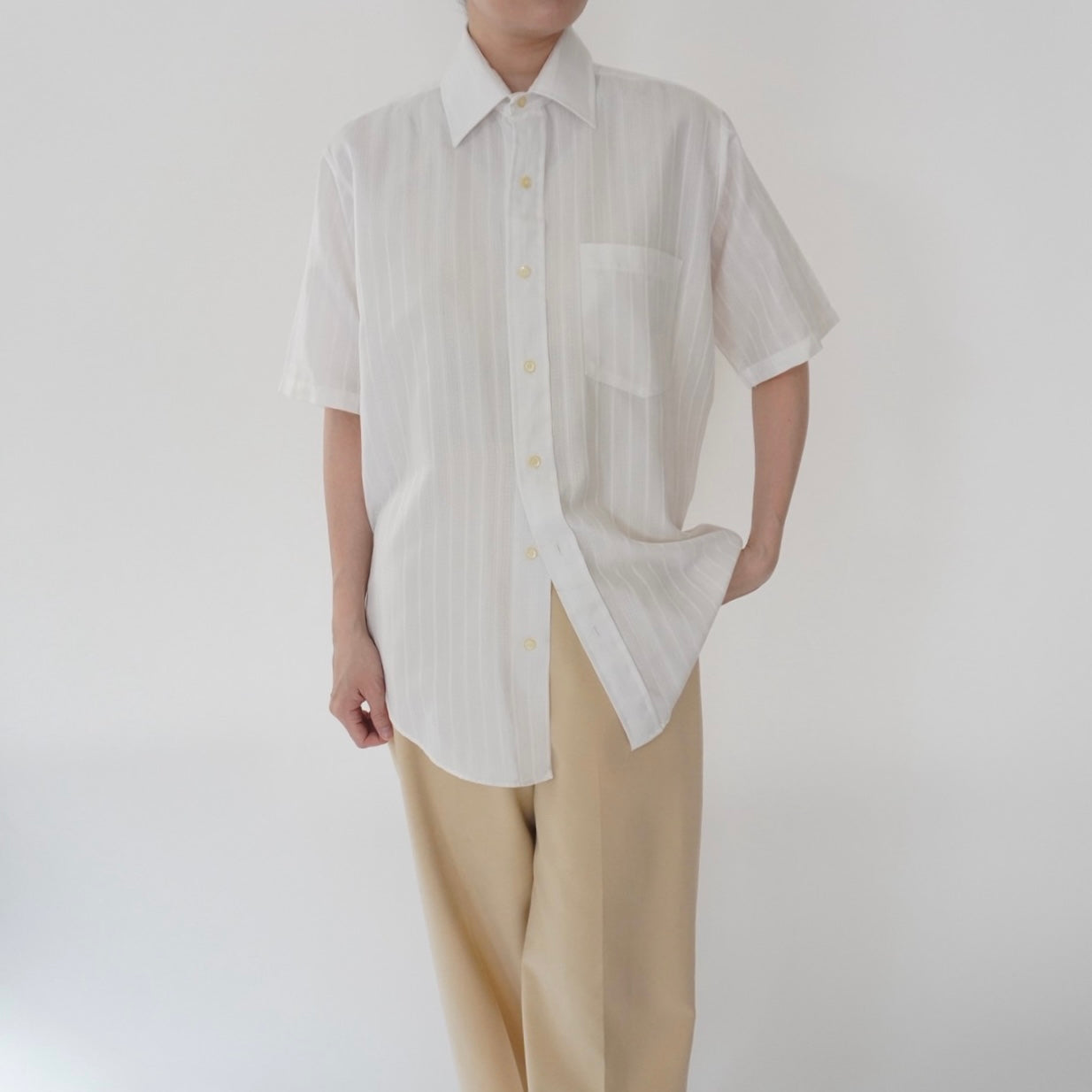70s White Shirt Made in USA