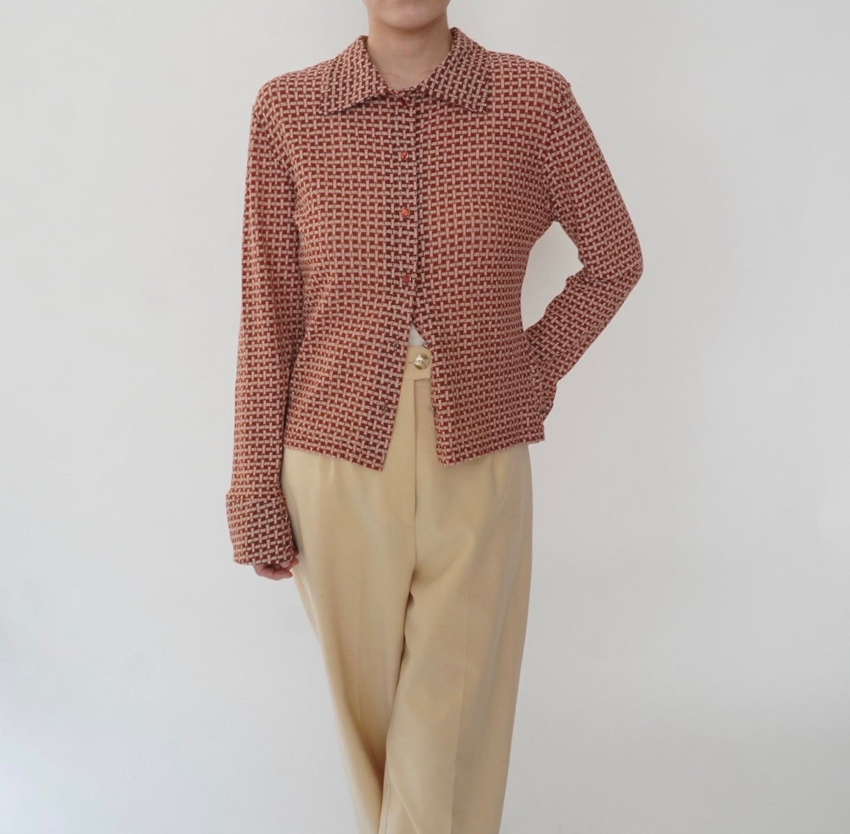 90s Pattern Shirt Made in USA