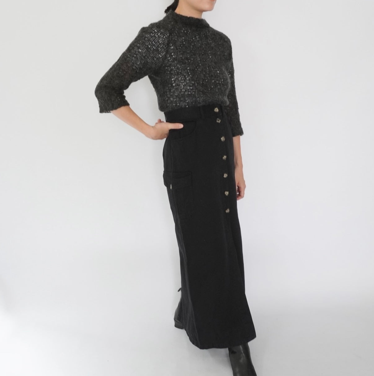 90s EURO Black Skirt