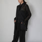 90s Black Mesh Design Shirt, Jacket