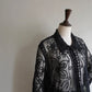 90s Sheer Cord Lace Shirt