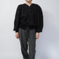 90s Black Design Knit Cardigan